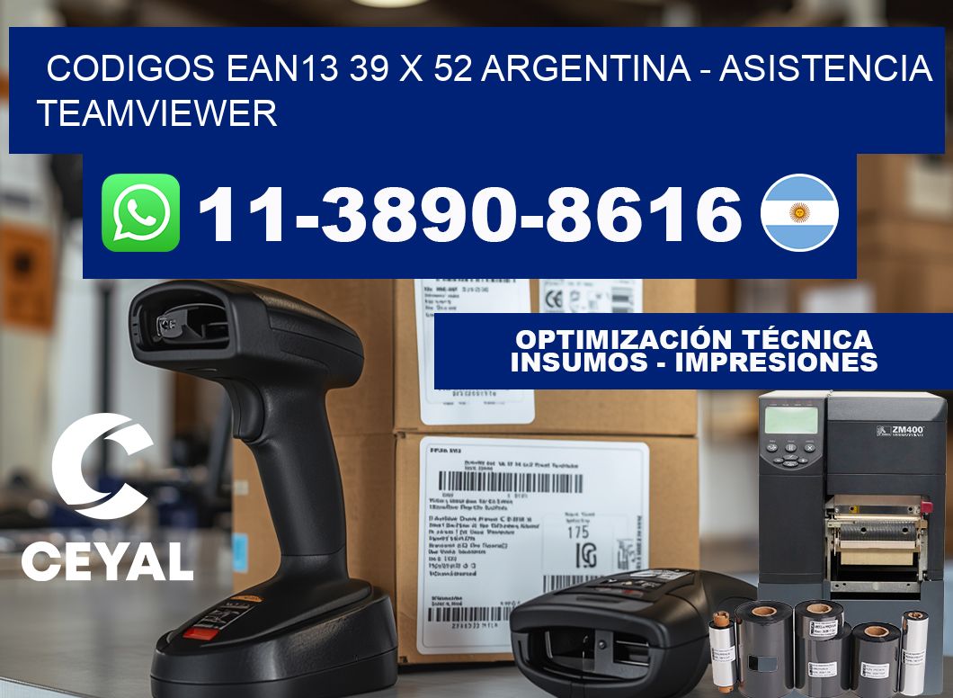 codigos ean13 39 x 52 argentina - asistencia teamviewer
