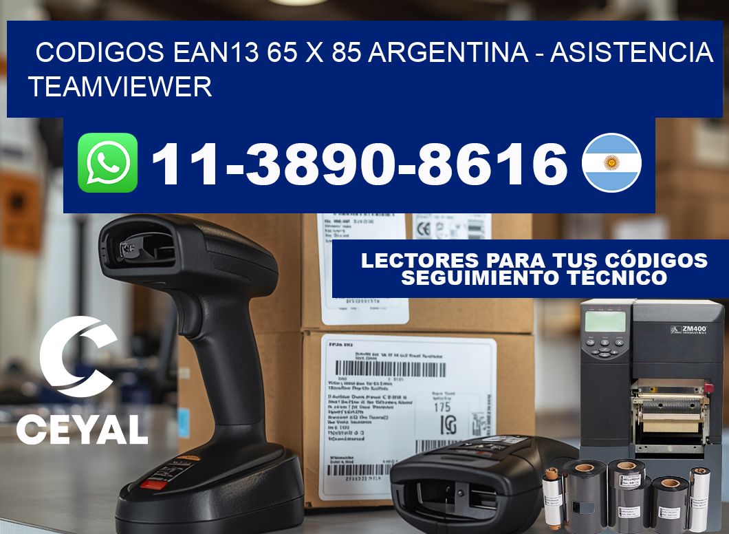 codigos ean13 65 x 85 argentina - asistencia teamviewer