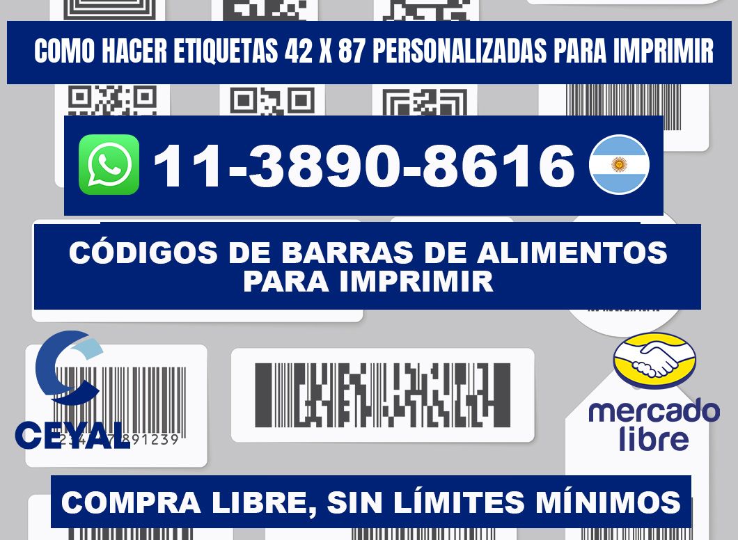 como hacer etiquetas 42 x 87 personalizadas para imprimir