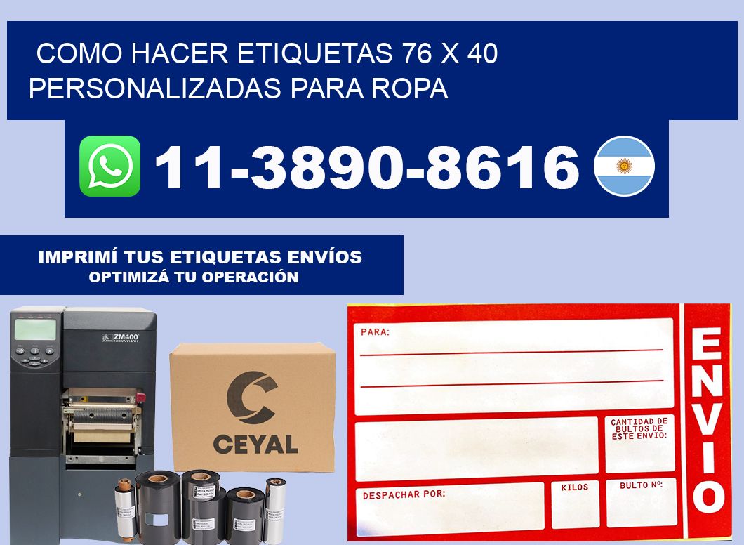 como hacer etiquetas 76 x 40 personalizadas para ropa
