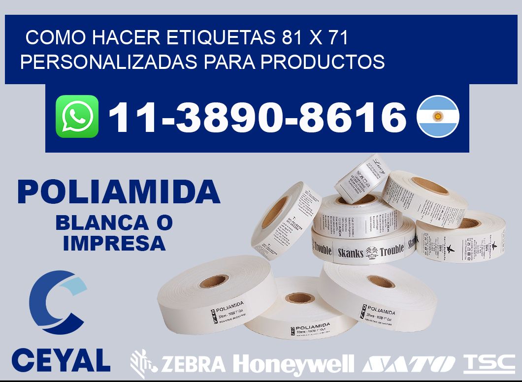 como hacer etiquetas 81 x 71 personalizadas para productos