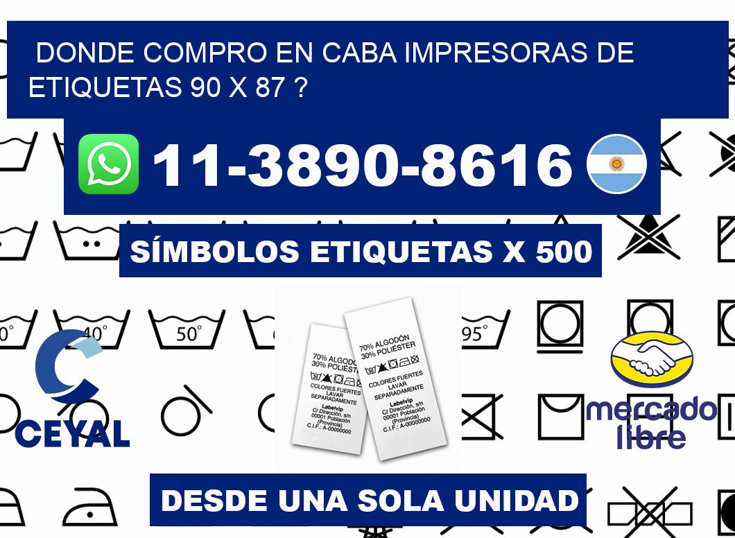 donde compro en CABA impresoras de etiquetas 90 x 87 ?