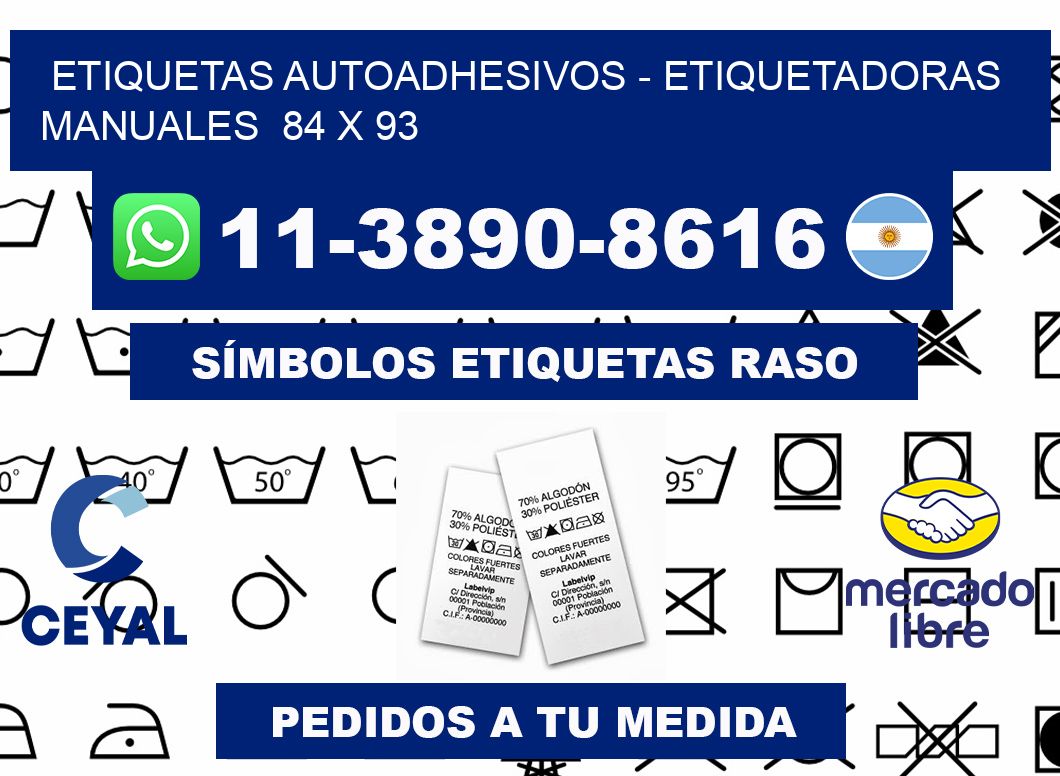 etiquetas autoadhesivos - Etiquetadoras Manuales  84 x 93