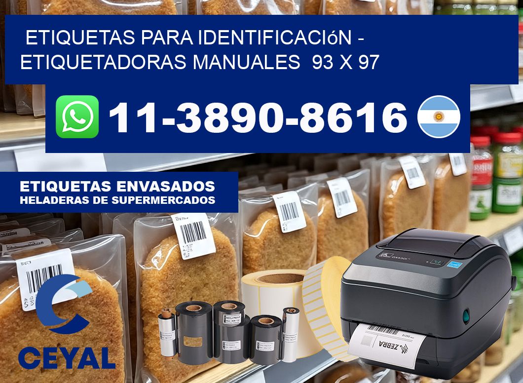 etiquetas para identificación – Etiquetadoras Manuales  93 x 97