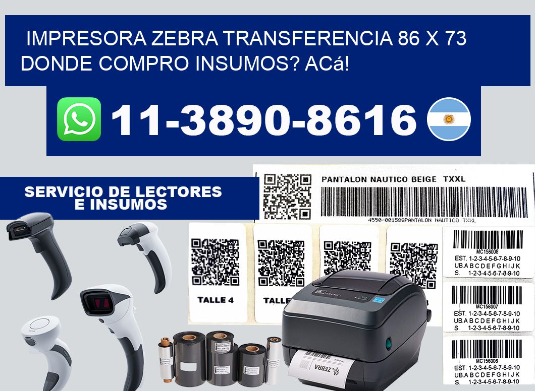 impresora zebra transferencia 86 x 73 Donde compro insumos? Acá!