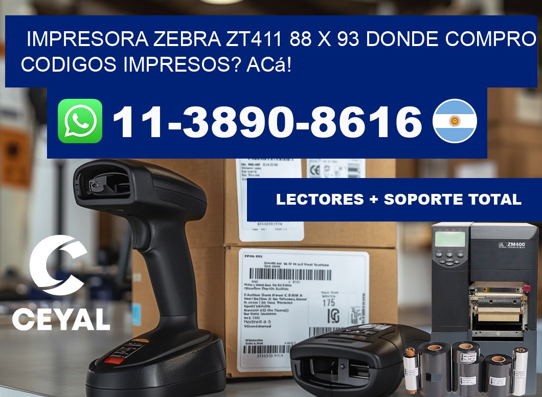 impresora zebra zt411 88 x 93 Donde compro codigos impresos? Acá!