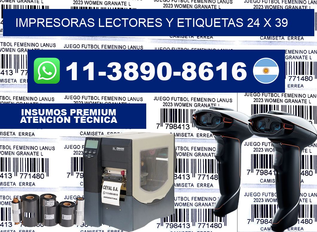 impresoras lectores y etiquetas 24 x 39