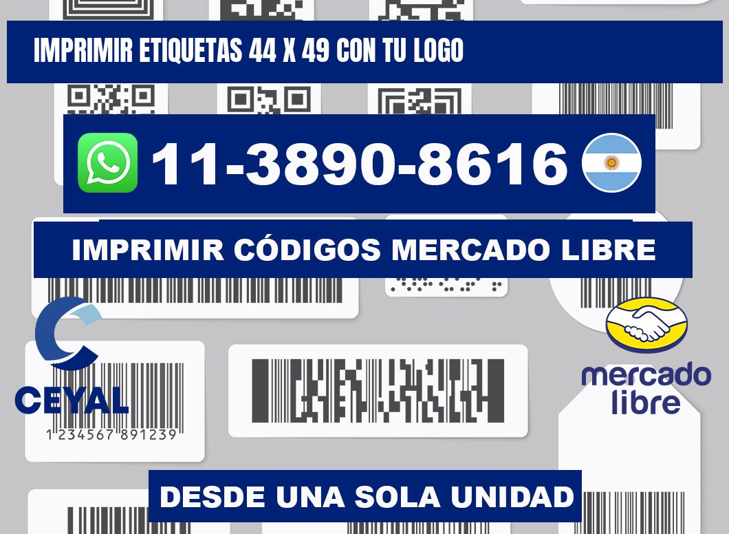 imprimir etiquetas 44 x 49 con tu logo