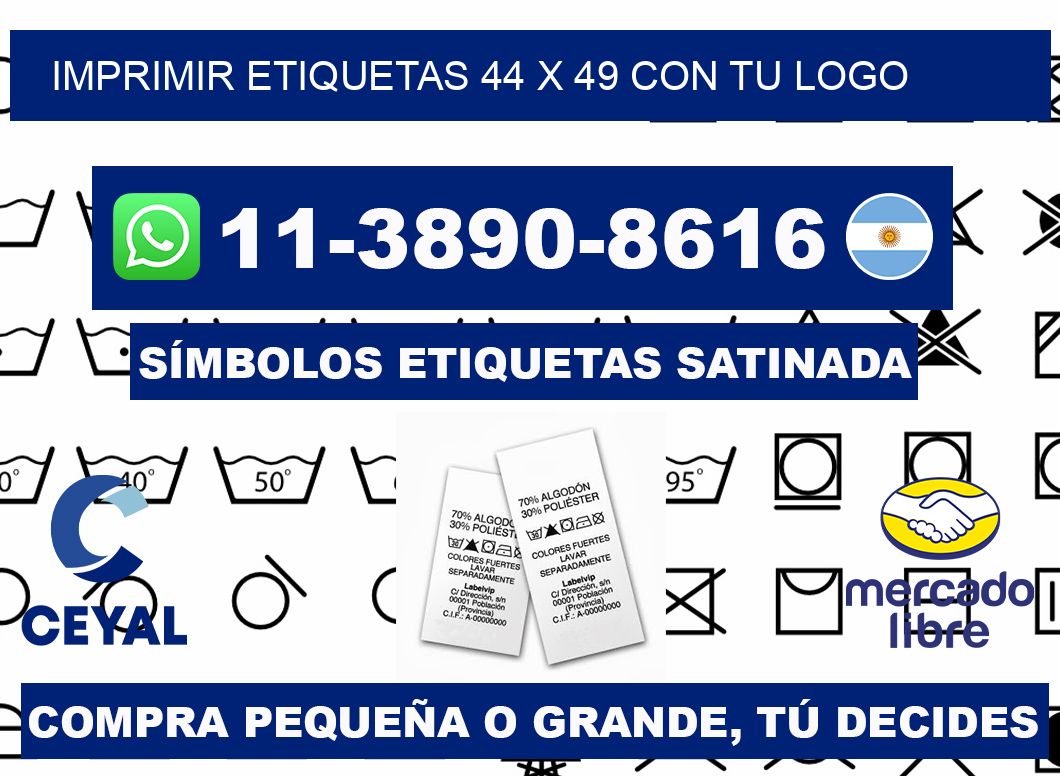 imprimir etiquetas 44 x 49 con tu logo