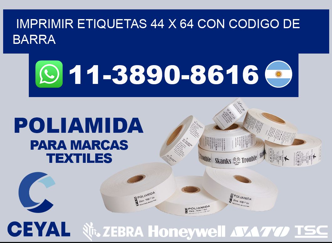 imprimir etiquetas 44 x 64 con codigo de barra