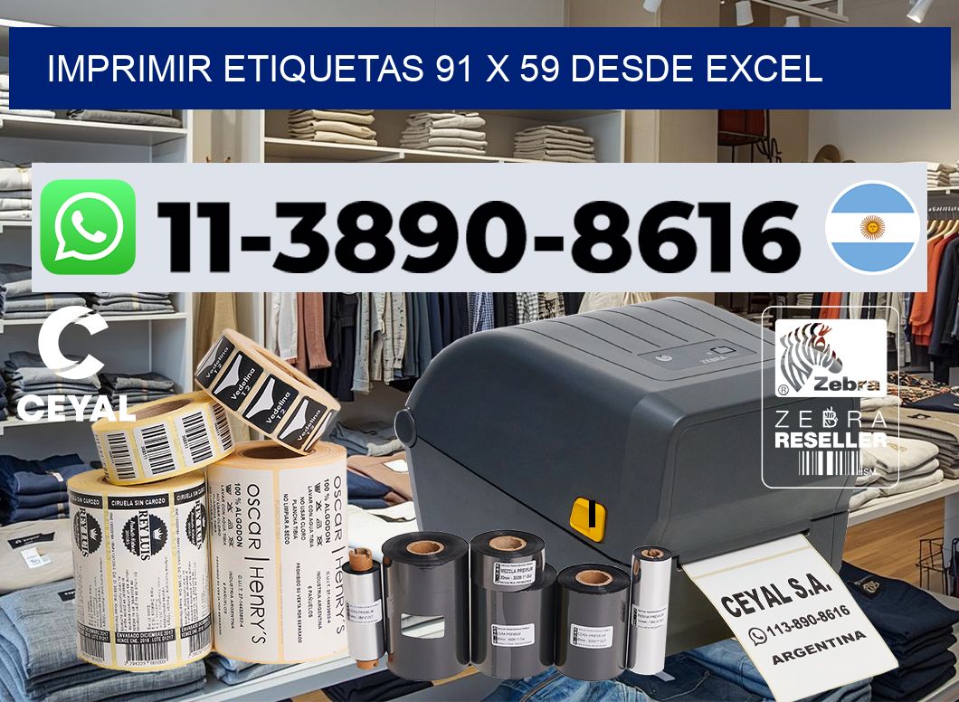 imprimir etiquetas 91 x 59 desde excel
