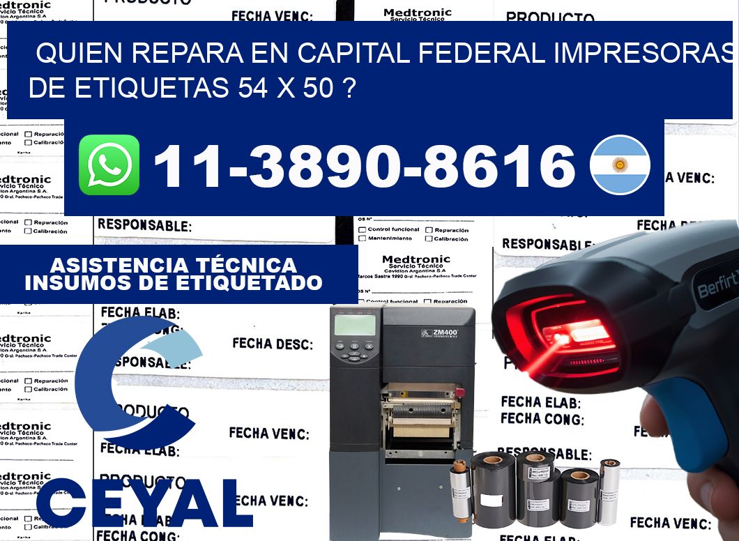 quien repara en capital federal impresoras de etiquetas 54 x 50 ?