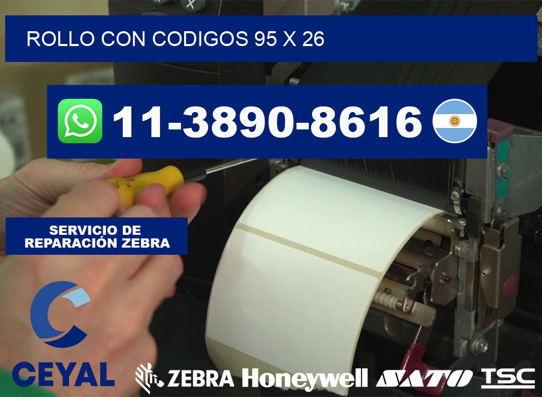 rollo con codigos 95 x 26