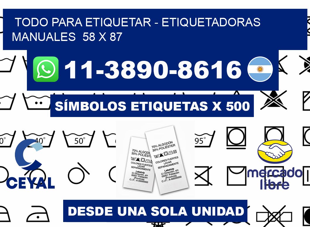 todo para etiquetar - Etiquetadoras Manuales  58 x 87