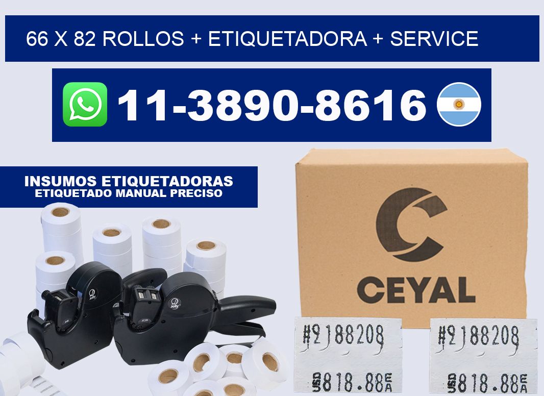 66 x 82 rollos + etiquetadora + service