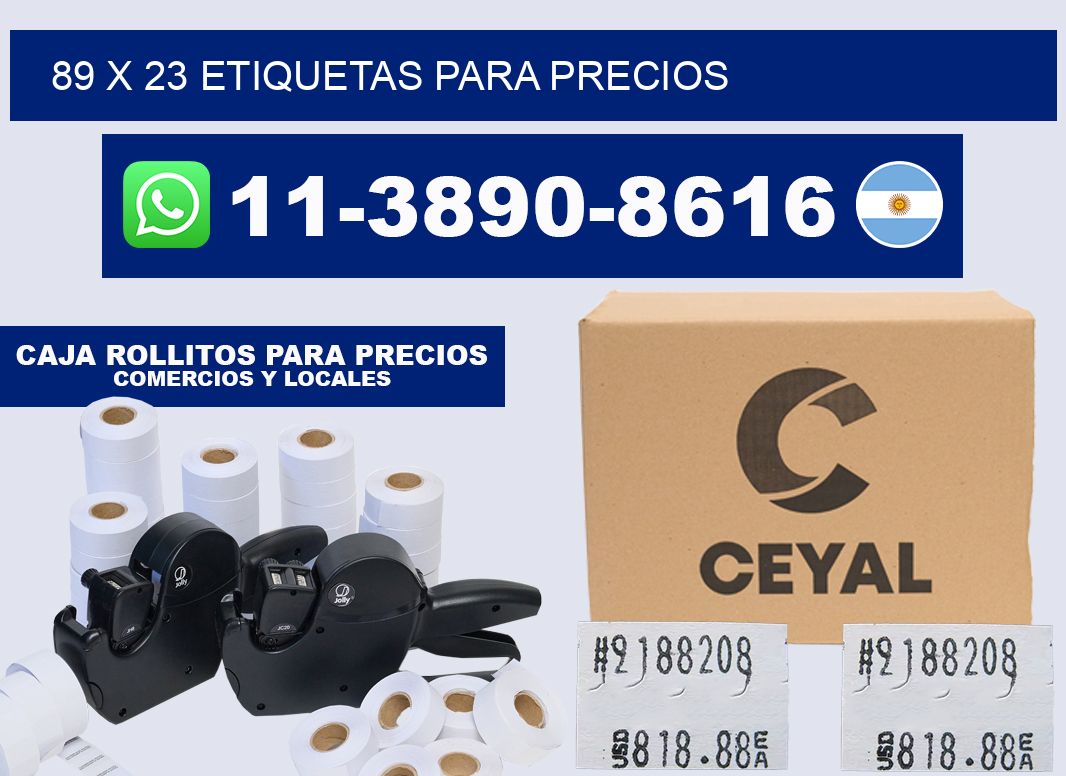 89 x 23 etiquetas para precios