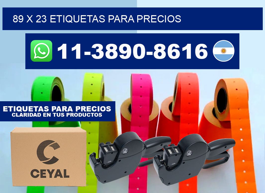 89 x 23 etiquetas para precios
