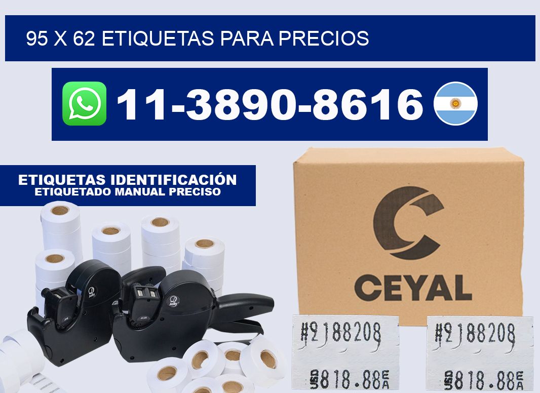 95 x 62 etiquetas para precios