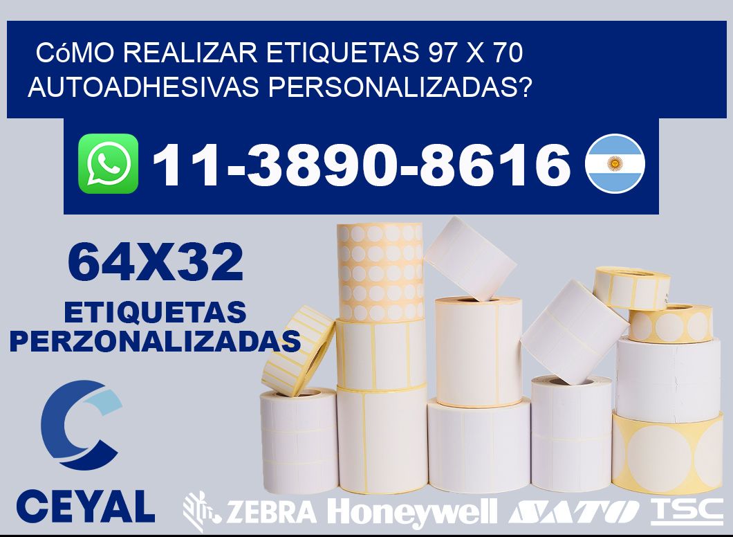 Cómo realizar etiquetas 97 x 70 autoadhesivas personalizadas?