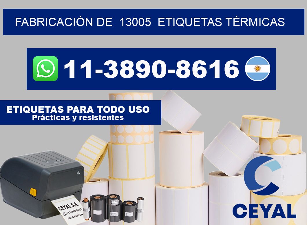 FABRICACIÓN DE 13005 ETIQUETAS TÉRMICAS