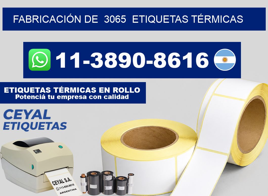 FABRICACIÓN DE  3065  ETIQUETAS TÉRMICAS