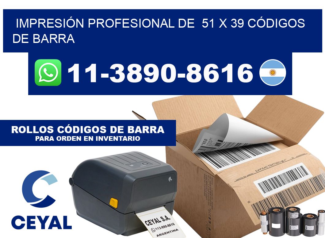 IMPRESIÓN PROFESIONAL DE  51 x 39 CÓDIGOS DE BARRA