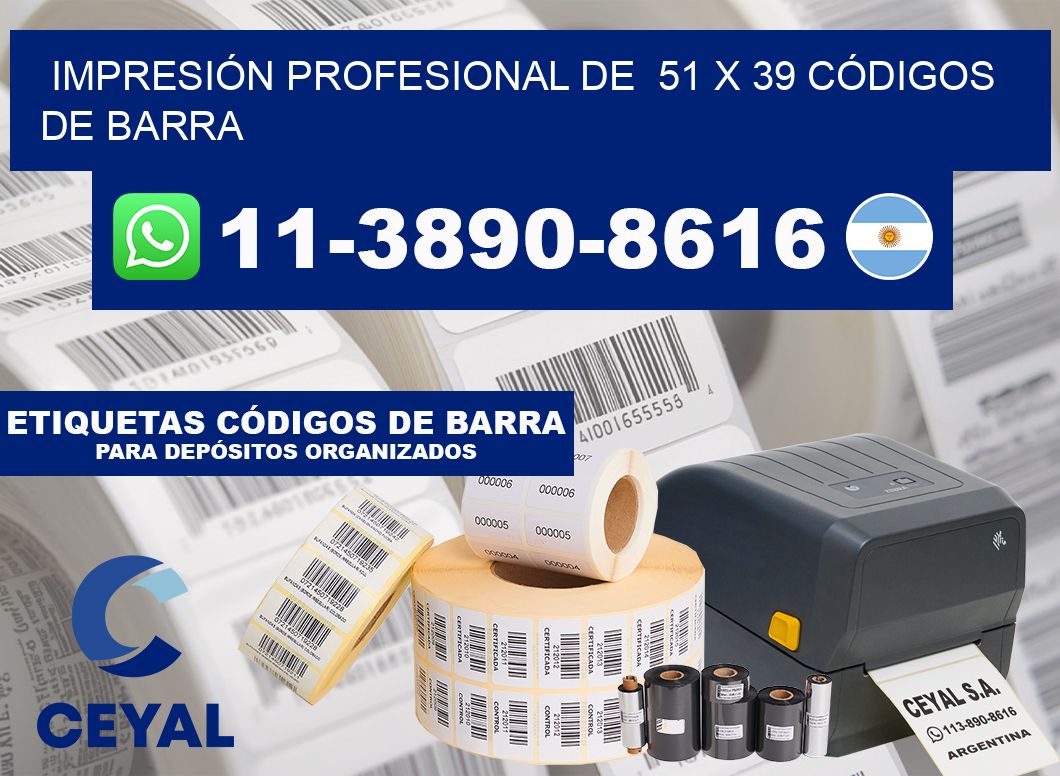 IMPRESIÓN PROFESIONAL DE  51 x 39 CÓDIGOS DE BARRA