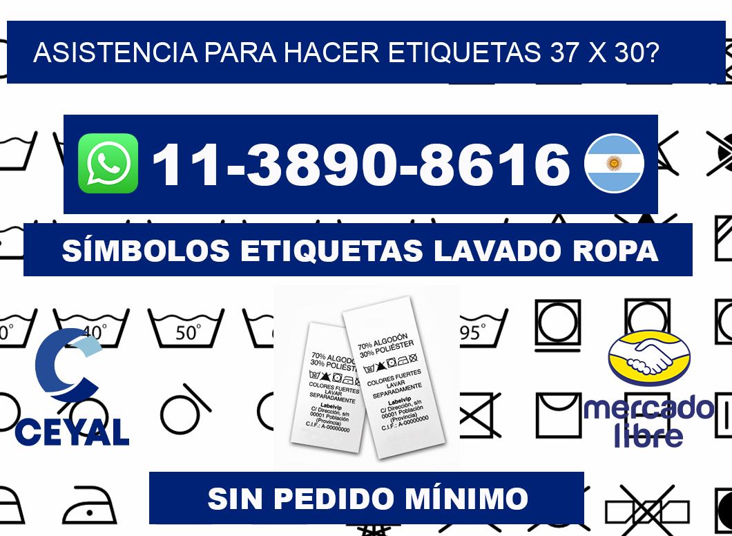 asistencia para hacer etiquetas 37 x 30?