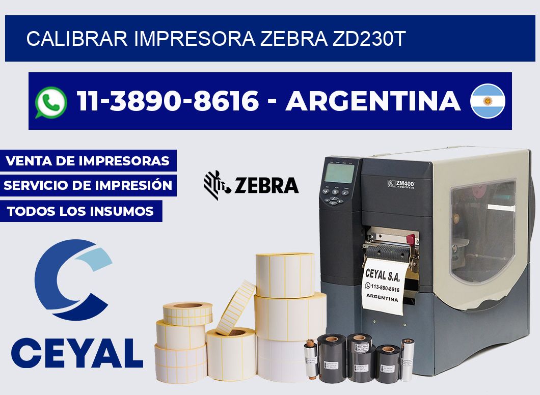 calibrar impresora Zebra ZD230T