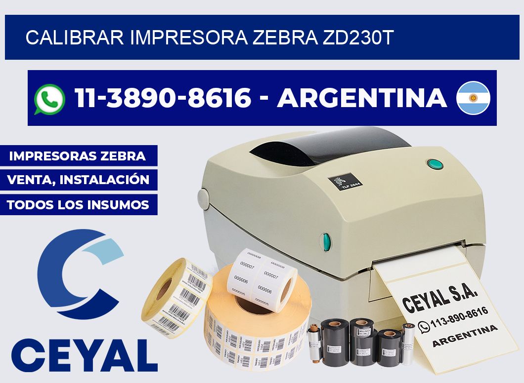 calibrar impresora Zebra ZD230T
