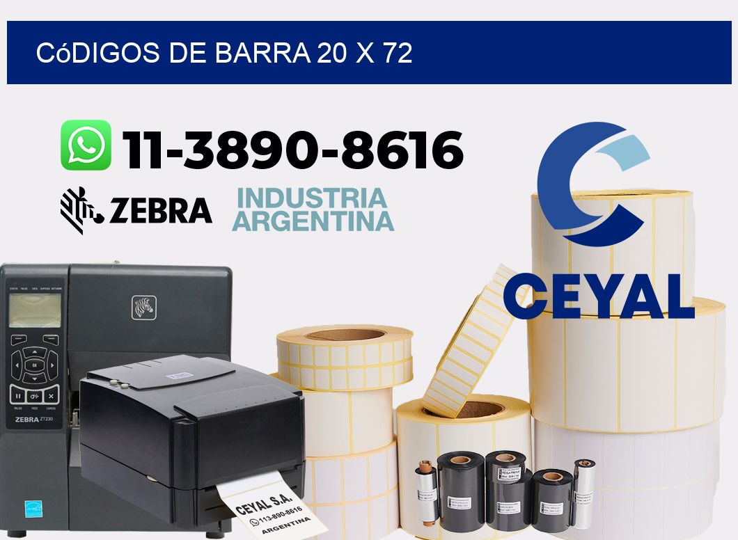 códigos de barra 20 x 72