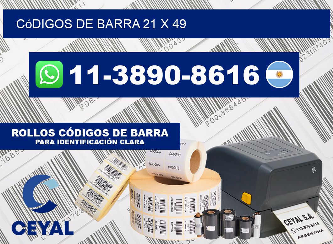 códigos de barra 21 x 49