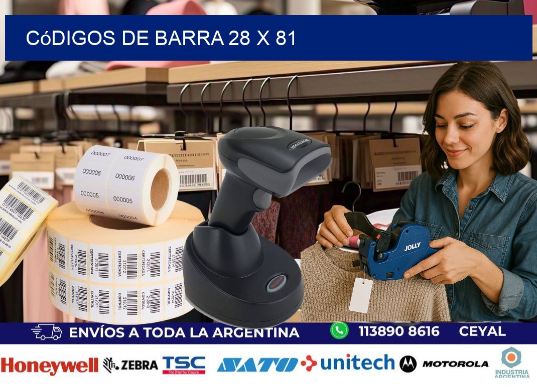 códigos de barra 28 x 81