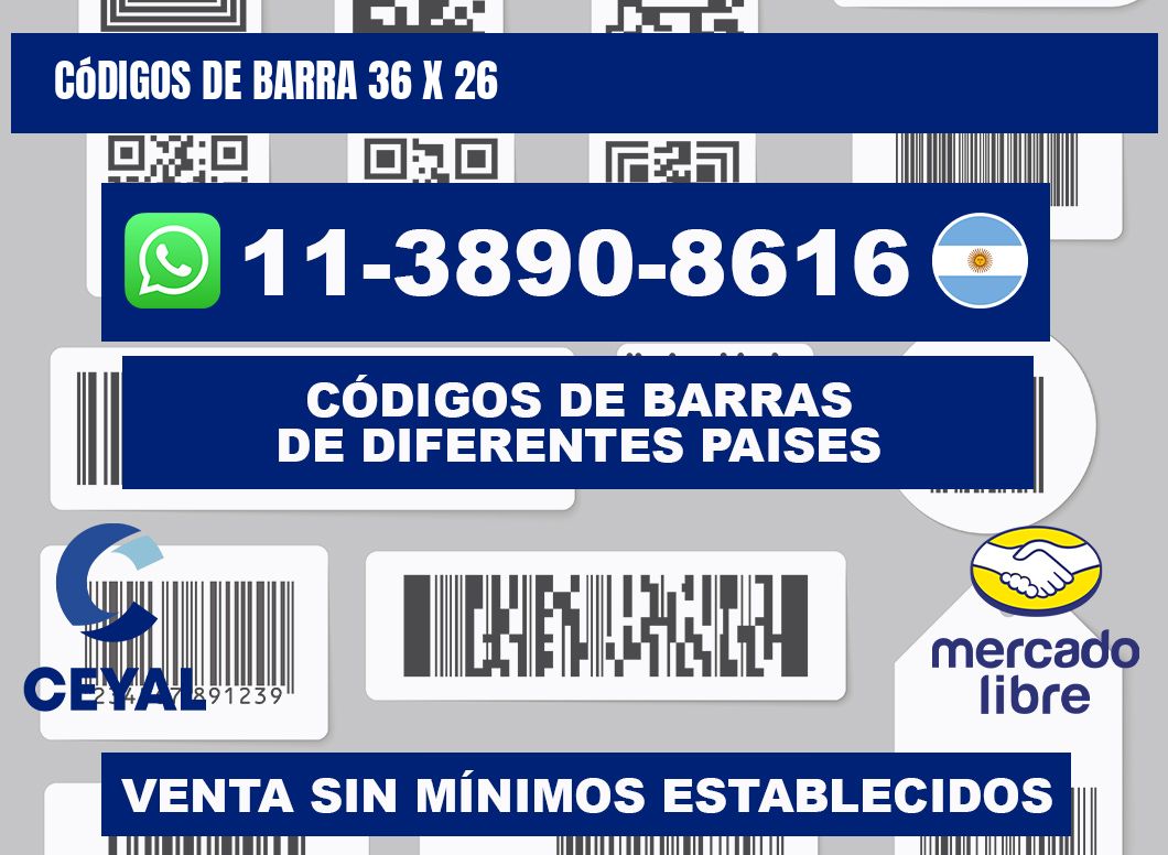 códigos de barra 36 x 26