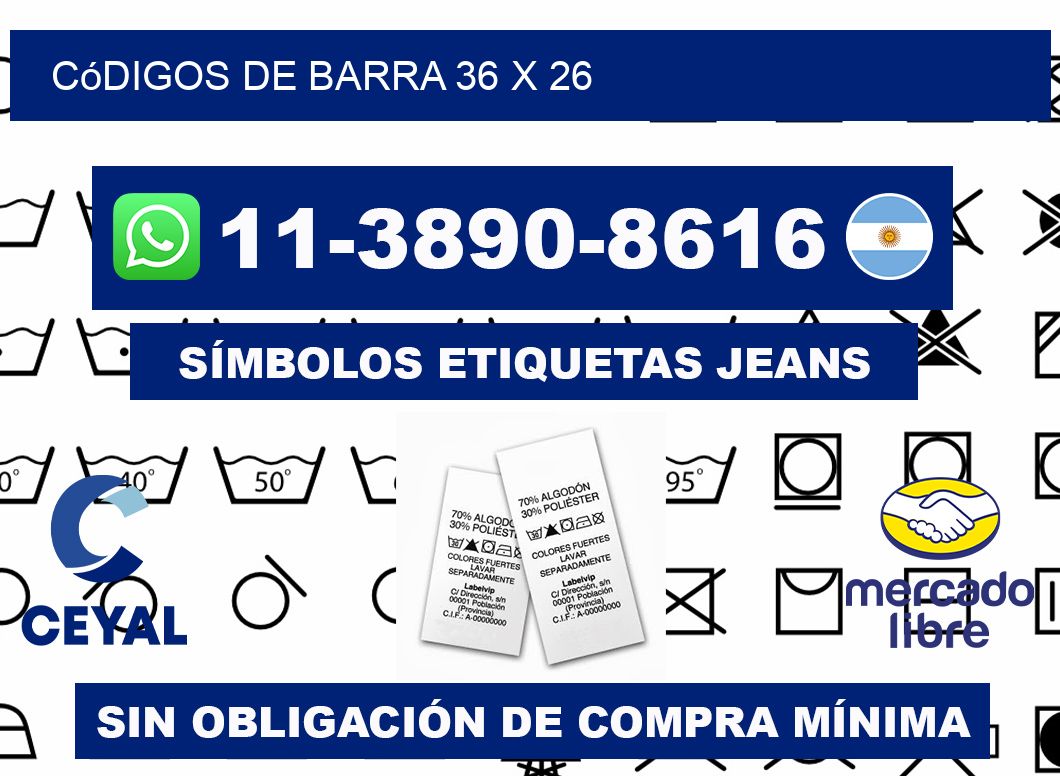códigos de barra 36 x 26