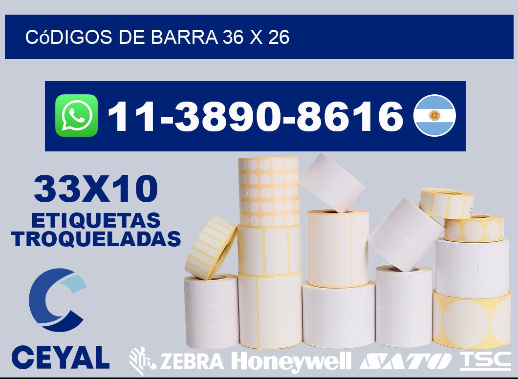 códigos de barra 36 x 26
