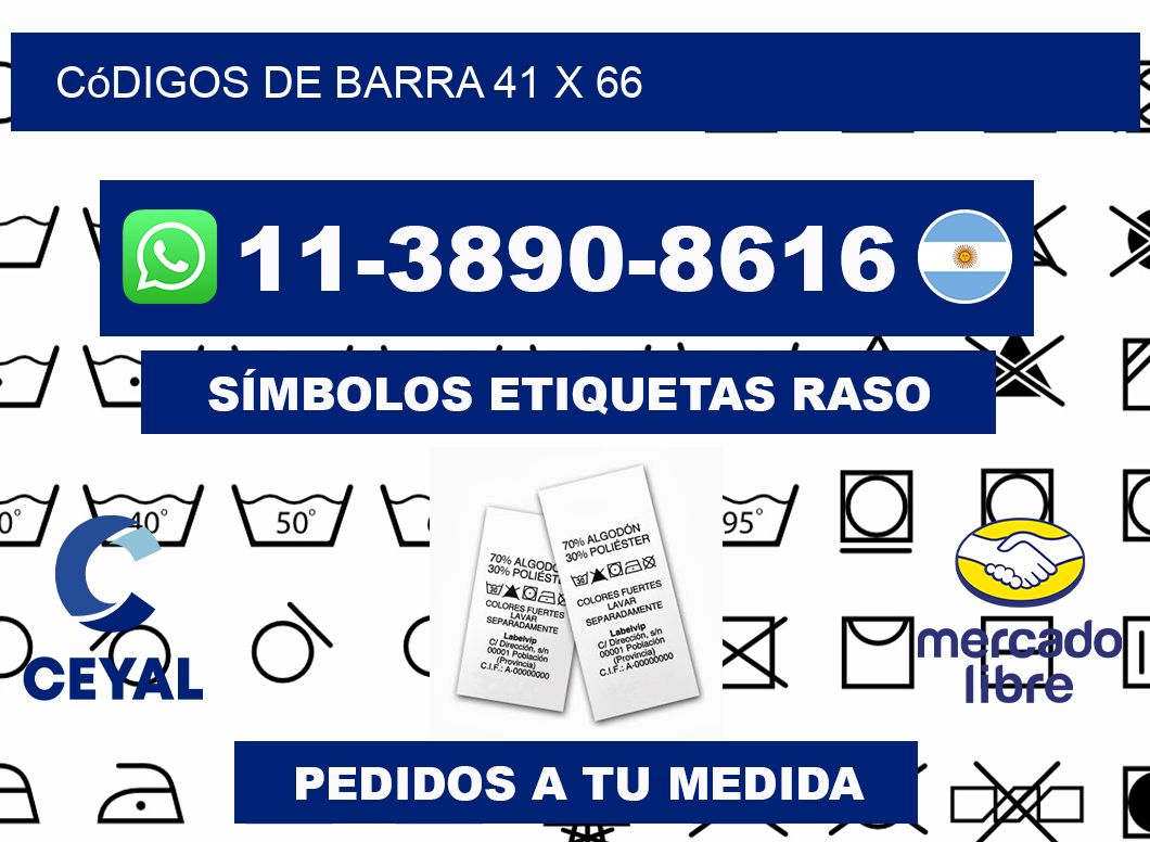 códigos de barra 41 x 66