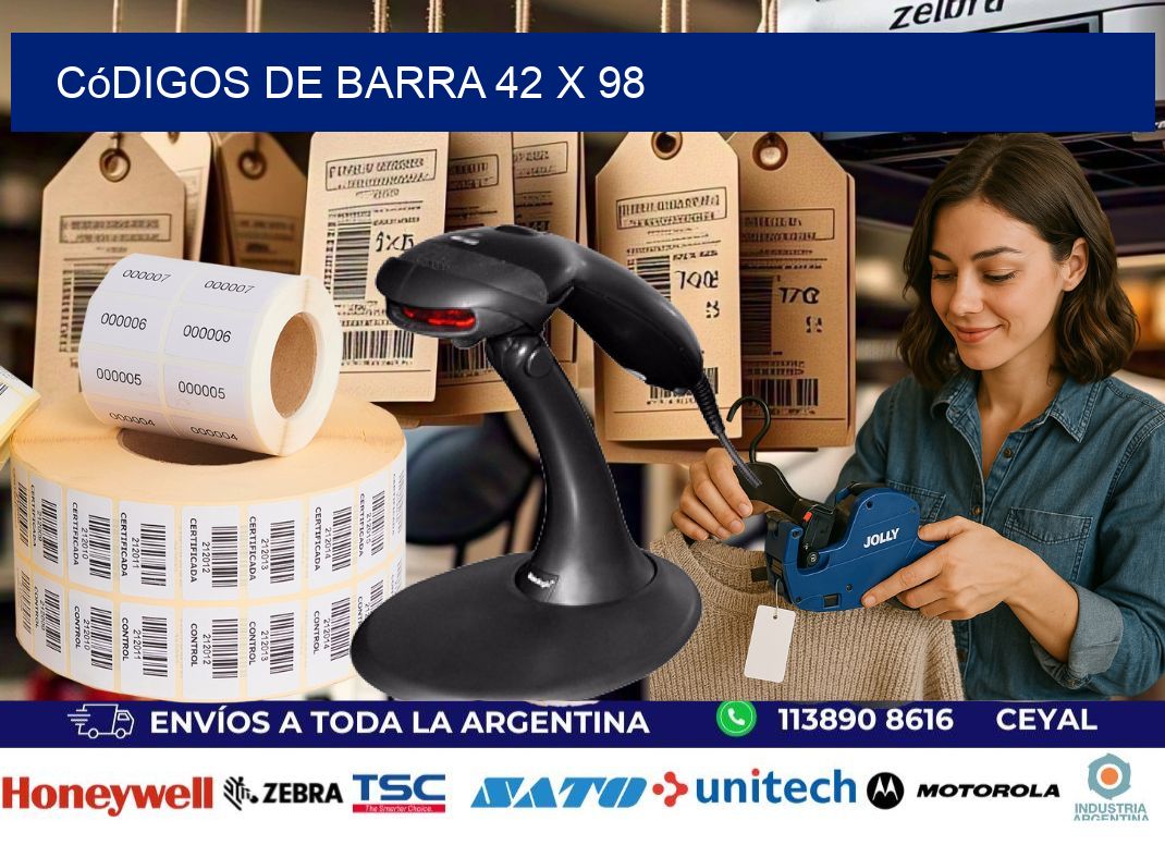 códigos de barra 42 x 98