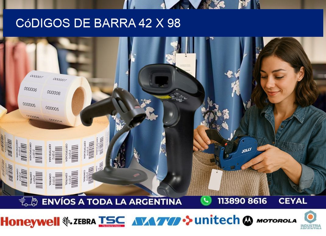 códigos de barra 42 x 98
