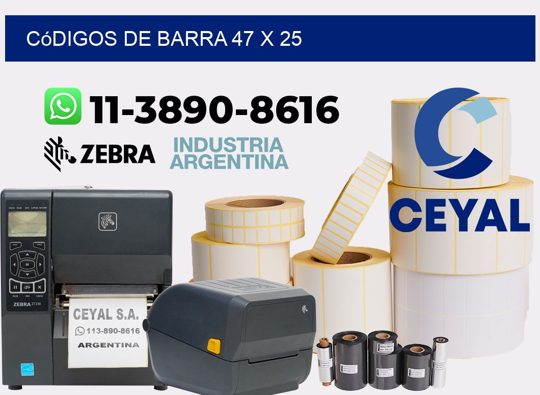códigos de barra 47 x 25