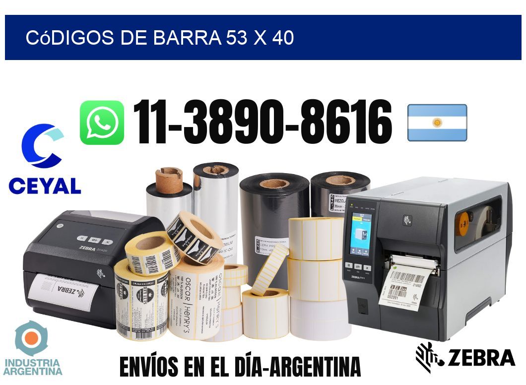 códigos de barra 53 x 40