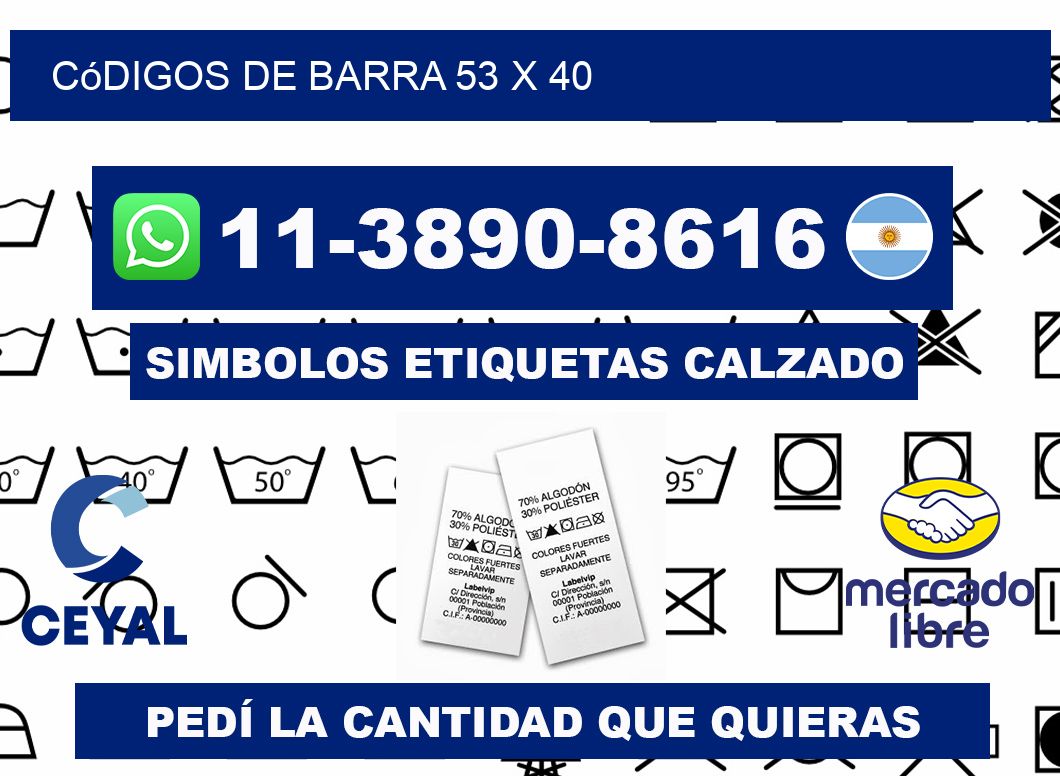 códigos de barra 53 x 40