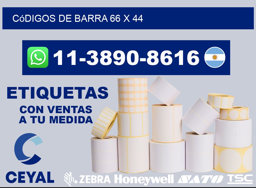 códigos de barra 66 x 44