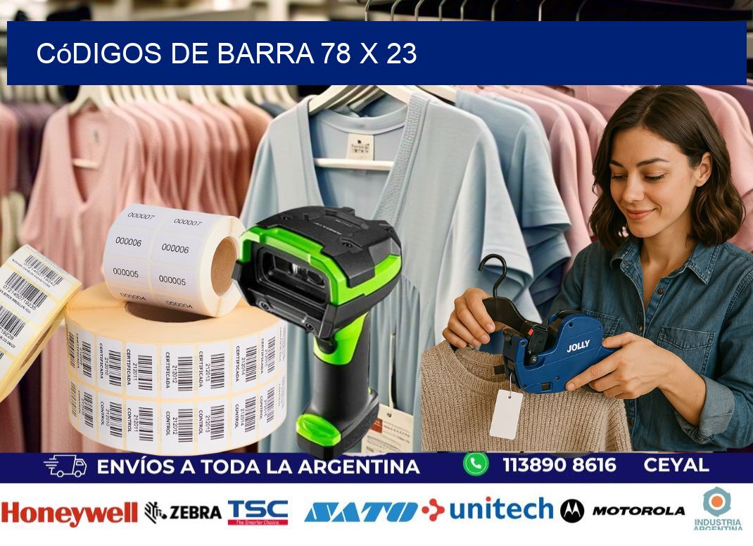 códigos de barra 78 x 23