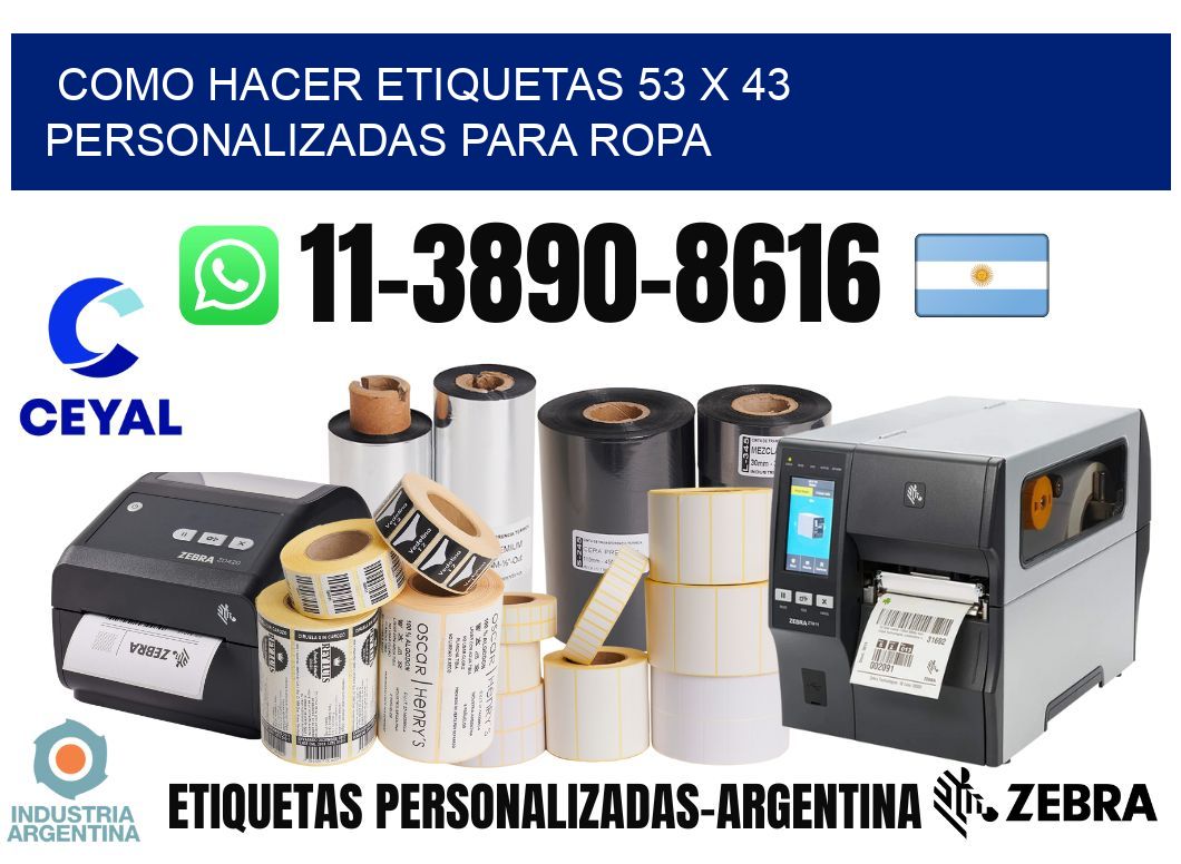 como hacer etiquetas 53 x 43 personalizadas para ropa