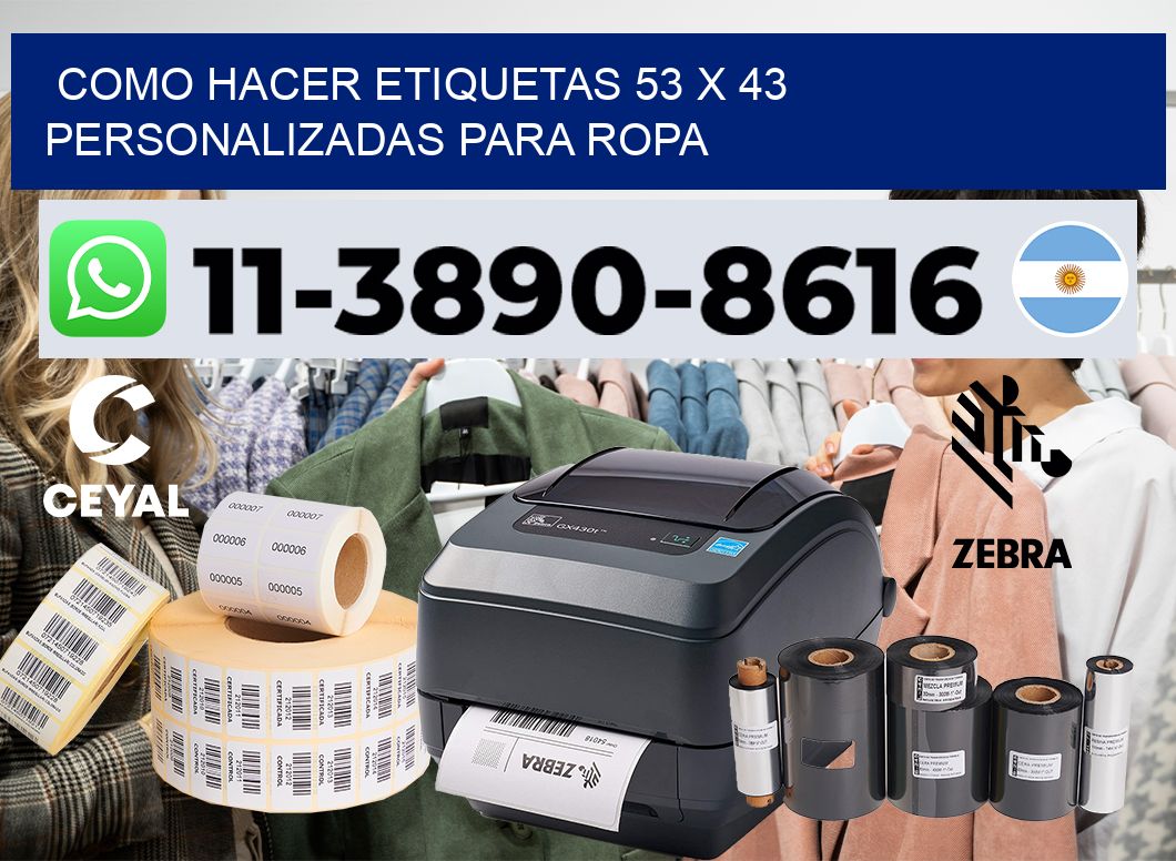 como hacer etiquetas 53 x 43 personalizadas para ropa