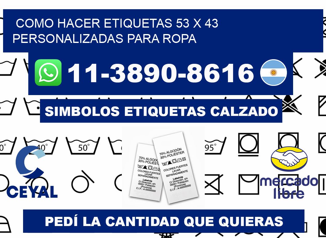 como hacer etiquetas 53 x 43 personalizadas para ropa