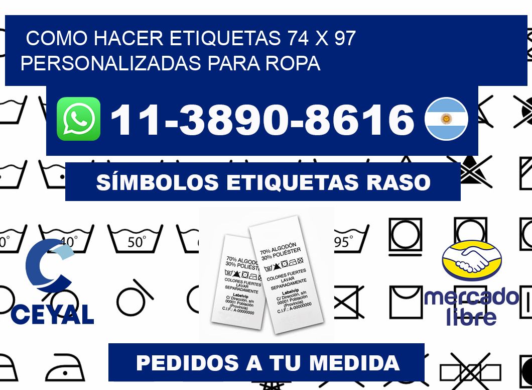como hacer etiquetas 74 x 97 personalizadas para ropa