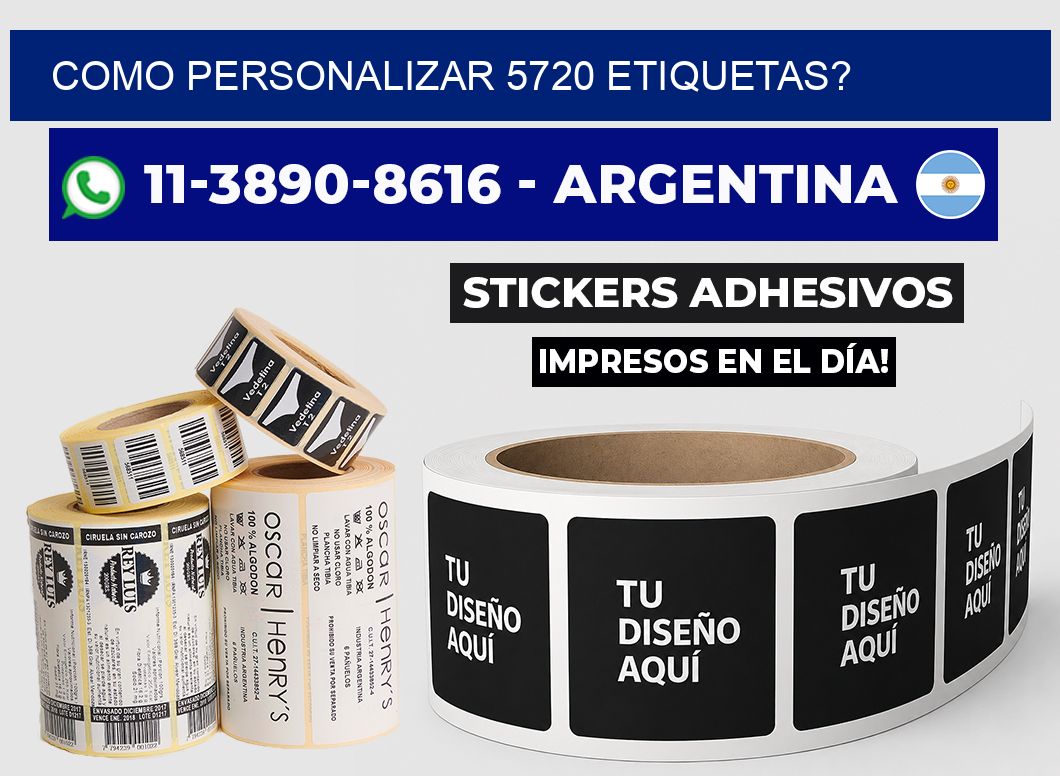 como personalizar 5720 etiquetas?