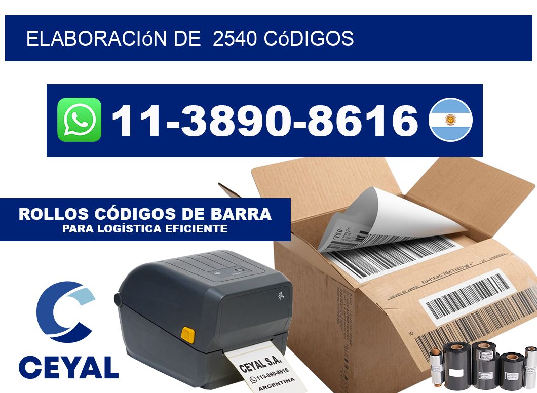 elaboración de  2540 códigos